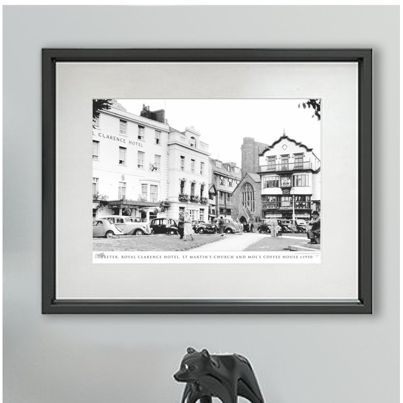 Exeter, Royal Clarence Hotel, St Martin's Church And Mol's Coffee House C1950 - Single Picture Frame Print