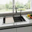 Metro Lane 450mm W Single Bowl Stainless Steel Kitchen Sink with 2 Faucet Holes