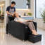 Fauteuil de shampoing haut de gamme, bac à shampoing et ensemble fauteuil pour salon de coiffure, fauteuil de shampoing professionnel avec coussin et éponges à mémoire de forme