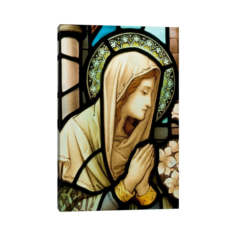 Virgin Marry by Unknown Artist - Wrapped Canvas Painting, 20.32 cm H x 30.48 cm W