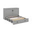 Lit escamotable double avec tiroir et un ensemble de prises et ports USB