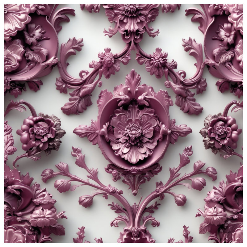 Couvertures à motif floral orné, L 50 po x H 60 po