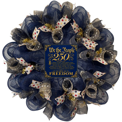 We The People Patriotic Handmade Wreath