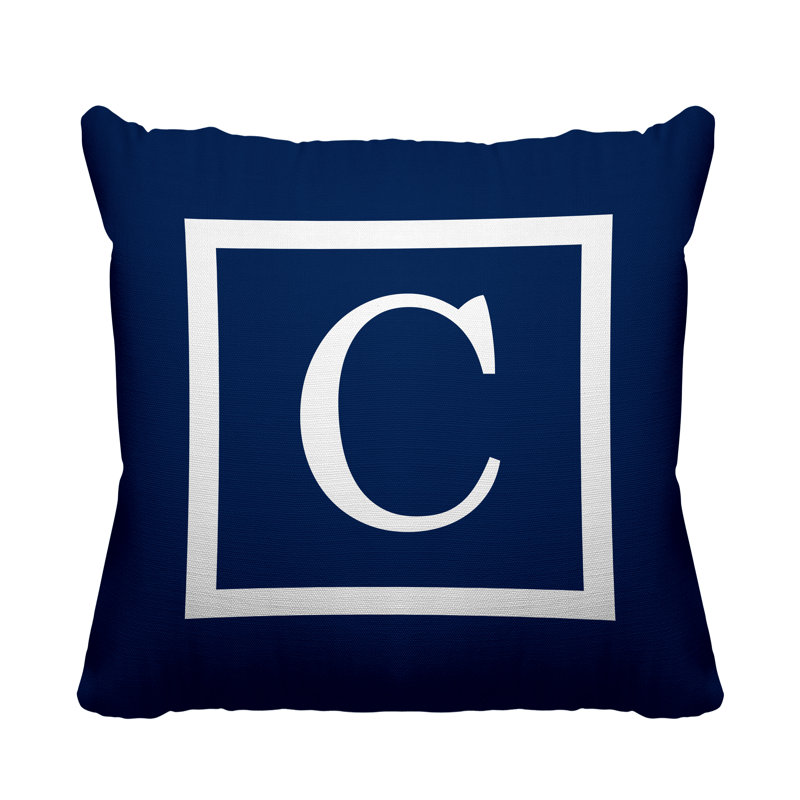 Coussin Colter, L 17 po x H 17 po, Bleu marine, H 17 po x l 17 po