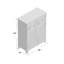 Armoire de rangement autoportante Woodley