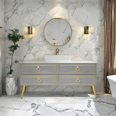 Nordic light luxury rest room bathroom cabinet