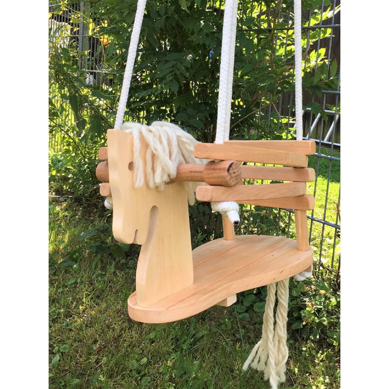 Harriet Bee Ajay Wood Animal Swing Swing Seat with Mounting Hangers and Chains