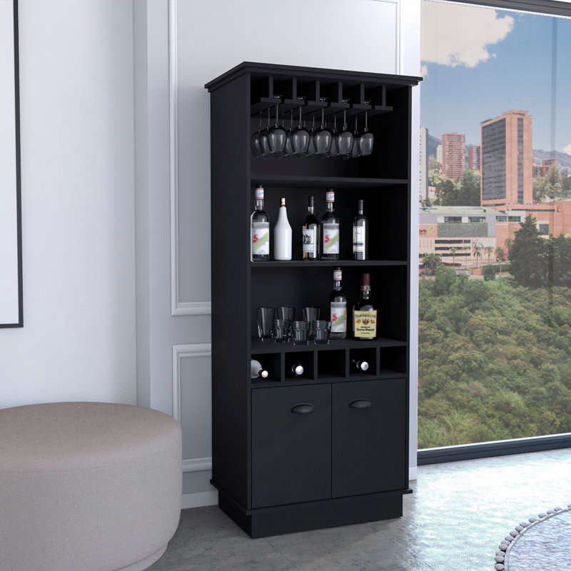 Armoire de bar Dundee, Noir