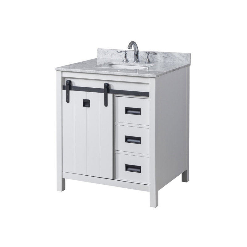 32'' Single Bathroom Vanity with Marble Top