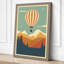Balloon Over Mountains Mid-Century - Wrapped Canvas-1165180649-1165180659