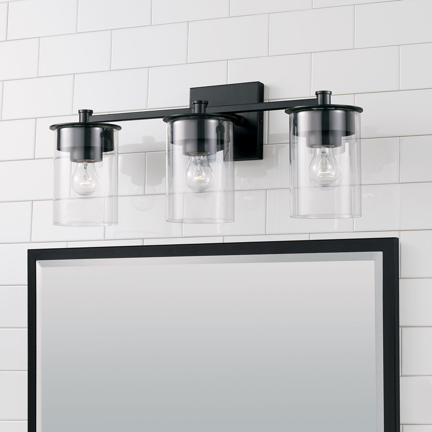 Elstone 3-Light Vanity Light, Matte Black