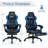 Gymax Adjustable Reclining Ergonomic Faux Leather Swiveling PC & Racing Game Chair with Footrest-62268505