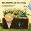 Jardinière en bois, lit de jardin surélevé, avec treillis, toit suspendu, tablette pour plante, trous de drainage et doublure de lit