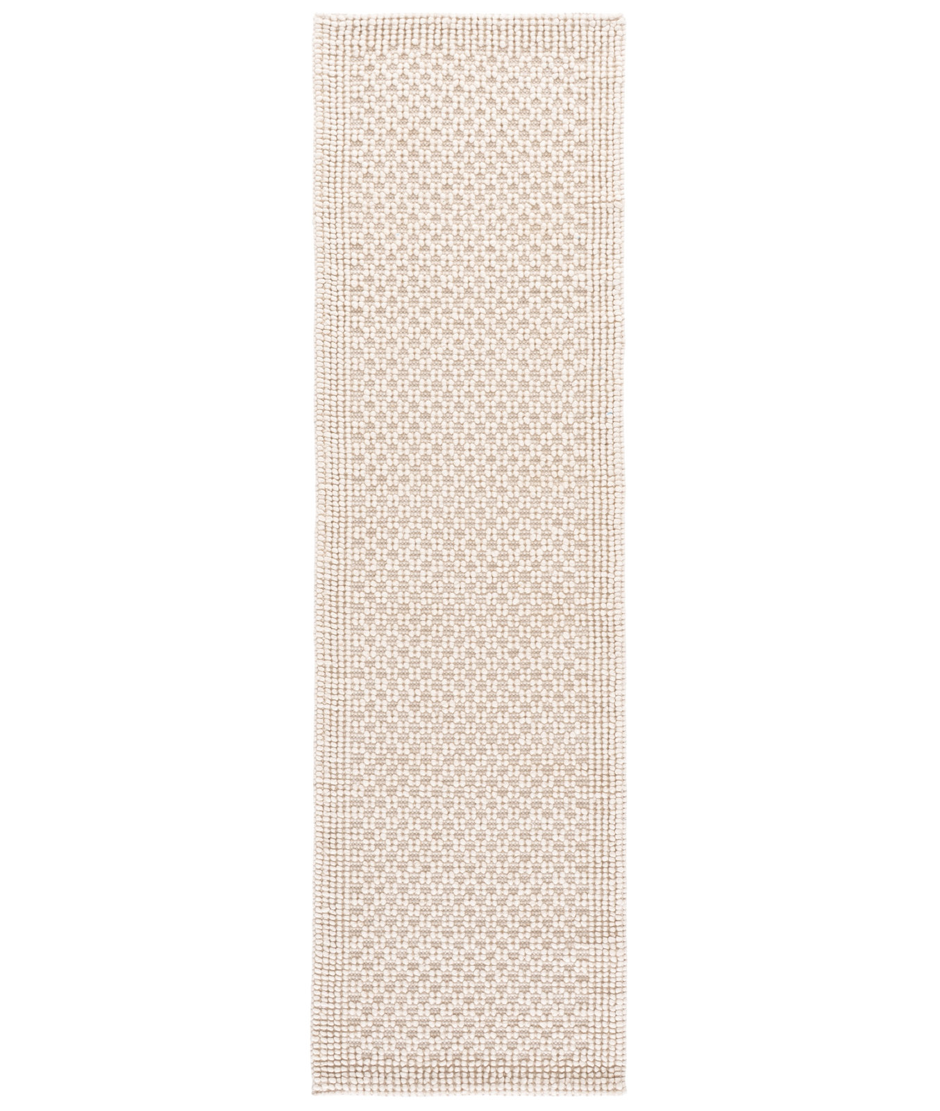 Natura Hand Woven Wool; Cotton; Recycled P.E.T Geometric Indoor Rug, Runner 2'3" x 8'