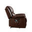Fauteuil inclinable électrique en cuir véritable l 38,2 po avec massage chauffant-1868359121