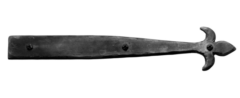 Matte Black Iron Fleur-de-Lis Dummy Strap