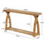 Console en bois massif de 63 po-1975350881