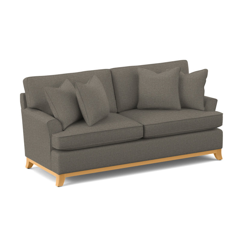 Oaks Way 84" Flared Arm Sofa with Reversible Cushions, Air Dream Mattress, Ivory Crypton Performance; 0886-91