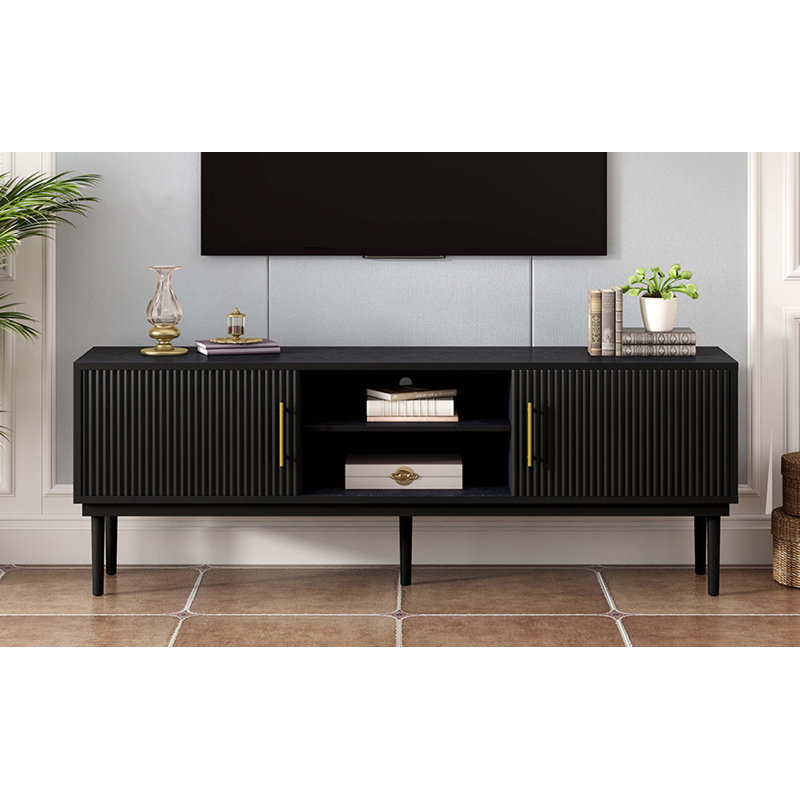 Desmond  75"W TV Stand for TVs up to 85", Black