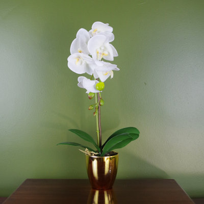 Plastic, Silk Artificial Arrangement in Pot