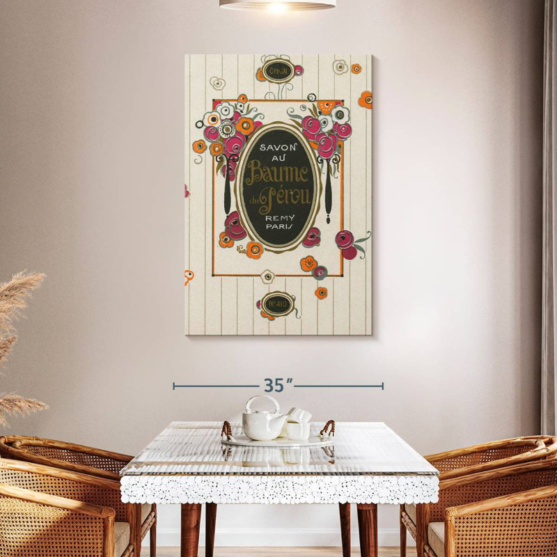 Vintage Art Nouveau I Wall Sign, 48" H x 32" W