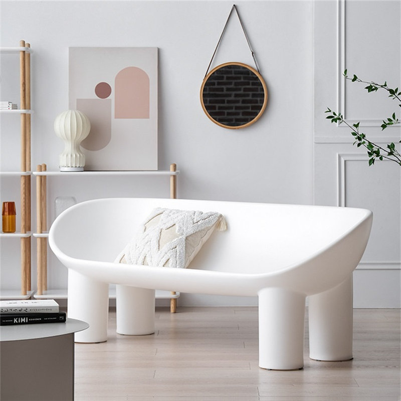 Banc moderne et simple, Blanc