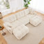 Ensemble de canapé 3 places avec repose-pieds et coussins Sturdy-1176934119