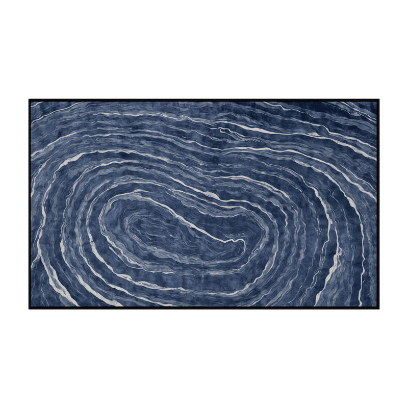Machine Washable Gray Area Rug, Rectangle 7' x 9'
