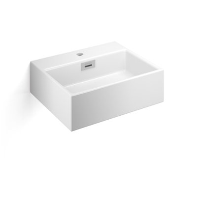 Belfry Bathroom Kiera 420mm L x 3600mm W Ceramic Rectangular Sink with Overflow