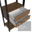  Étagère de rangement pour garage avec 2 tiroirs et armoire de rangement polyvalente pour outils de L 27 po - noir / brun-2016901982