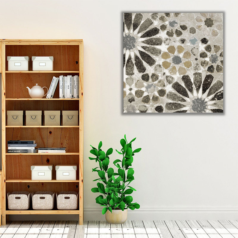 Alhambra Tile II - reproduction d'art sur toile, H 12 po x l 12 po