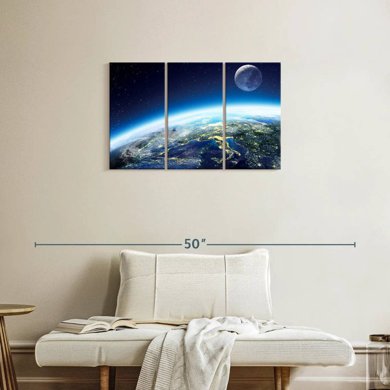 Oberle City Lights From Space, 20" H x 33" W