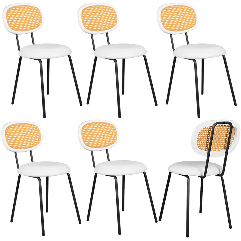 Chaise de salle à manger empilable Bailea, Blanc