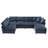 Sleeper, Modern  Modular Cloud Sofa Bed, 6 Seat Chenille Basic Sectional Sofa Sofa Set With Ottoman,Free Combination,Convertible U Shaped  Sofa-1004268515