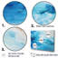«Azure Blue Lagoon Horizon - Coastal Waves», ensemble de reproduction d'art mural-107752440-107752439