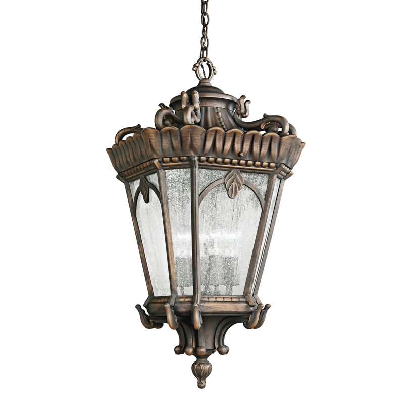 Londonderry Bronze and Glass 4-Light Outdoor Hanging Lantern