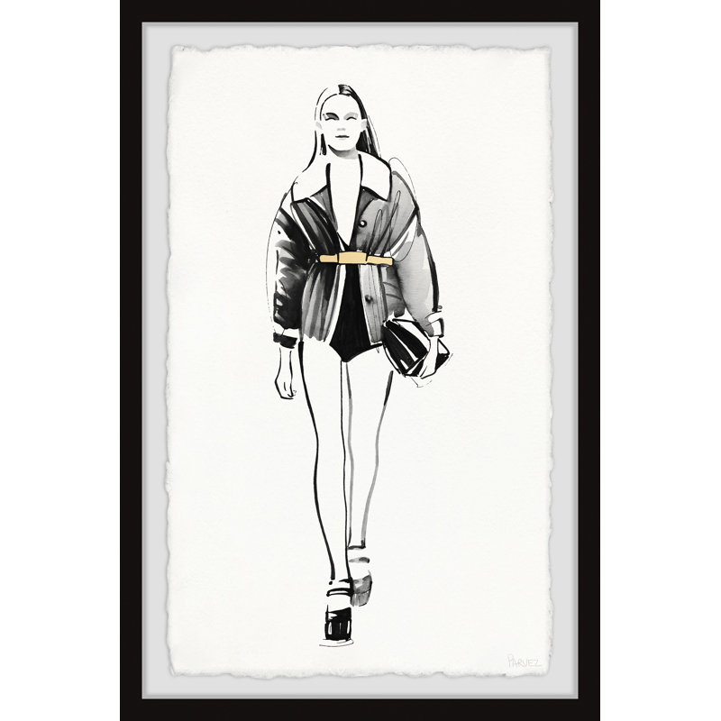 One-piece & Coat by Parvez Taj - Single Picture Frame Painting, 30cm H x 20cm W
