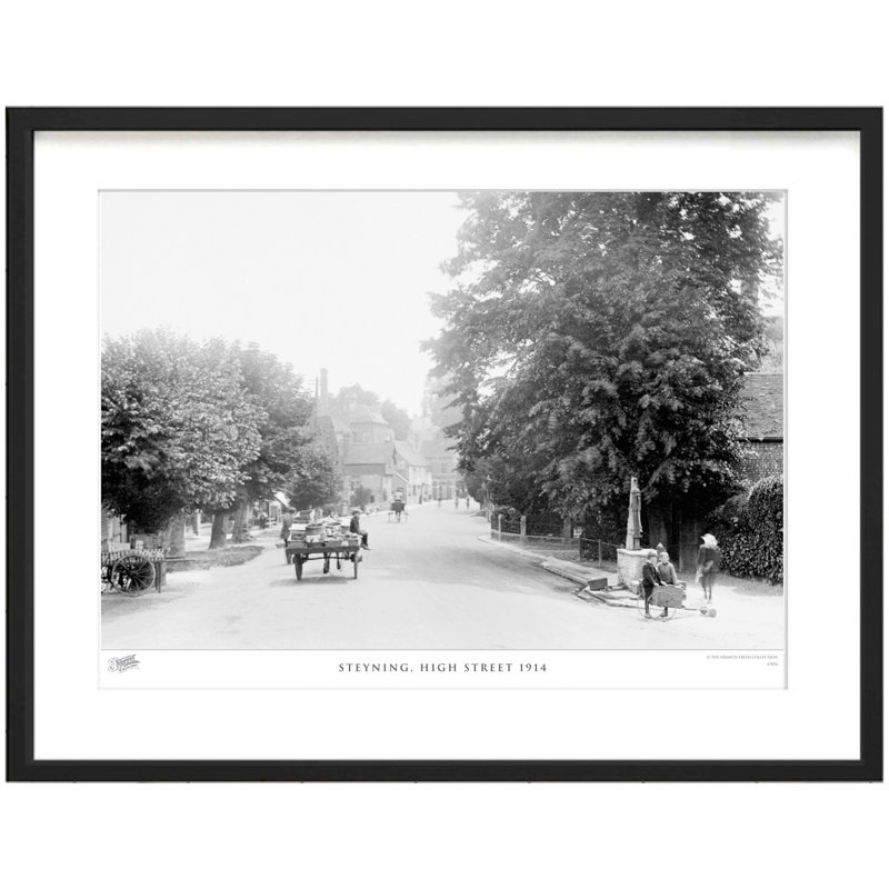 Steyning, High Street 1914 by Francis Frith - Single Picture Frame Print, 45cm H x 60cm W x 2.3cm D