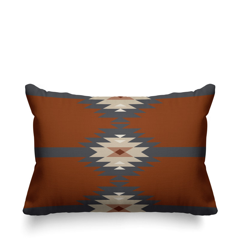 Coussin décoratif intérieur / extérieur Onida Southwestern, Orange brûlé