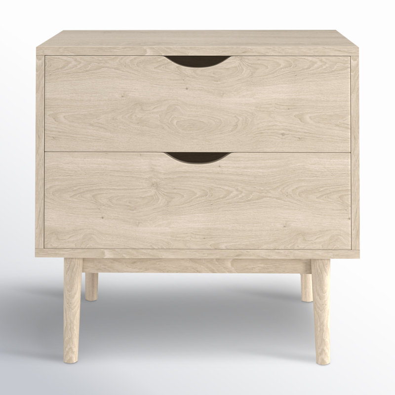 Indra 22.75'' W Nightstand | Modern 2-Drawer Design
