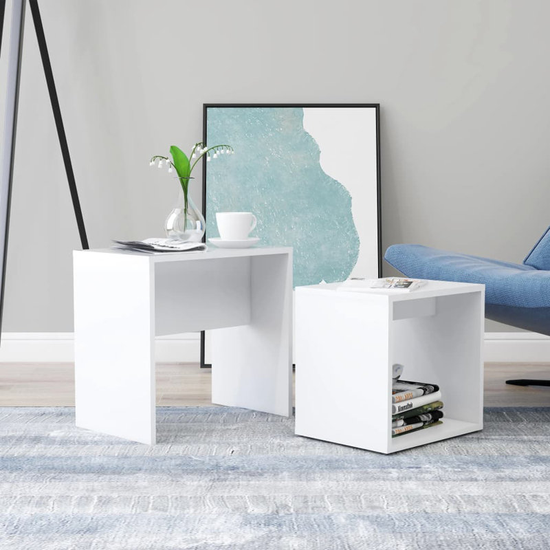 Bisher Coffee Table, White