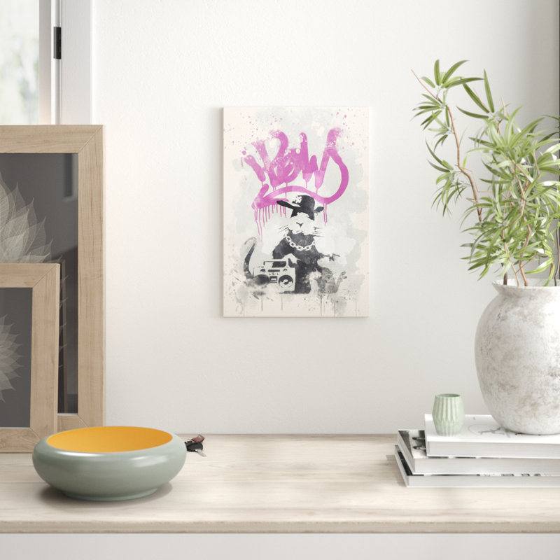Banksy - Wrapped Canvas Painting, 50cm H x 35cm W