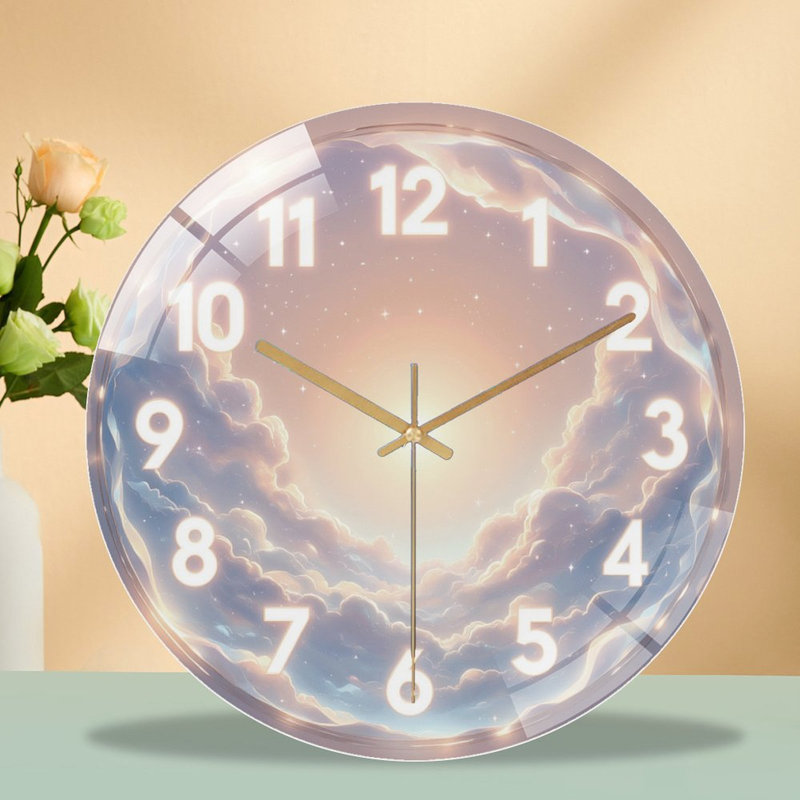 Horloge murale avec horloge murale céleste 12 po