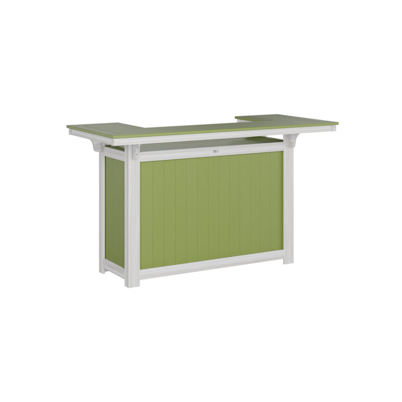 Outdoor Rectangle Bar Table, Kiwi Green, Seashell