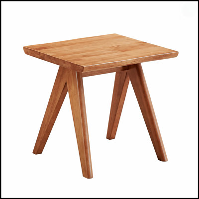 Casual Stylish Natural Finish Accent End Table, Mid-Century Modern Design For Versatile Home Use
