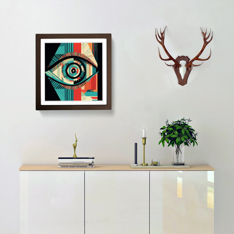 Single Picture Frame Print on Wood, Walnut