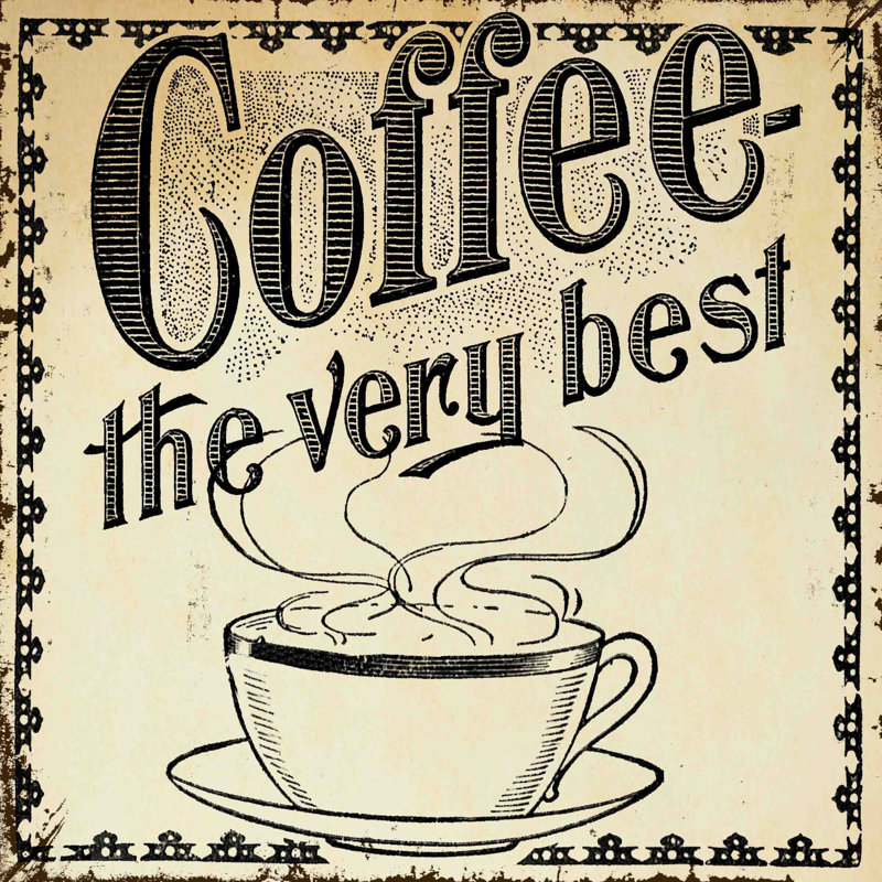 Coffee Best - Wrapped Canvas Print, 102cm H x 102cm W