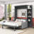 Queen-Size Murphy Bed with Built-In Sofa, Easy Lift Mechanism and Stylish Design-96583146