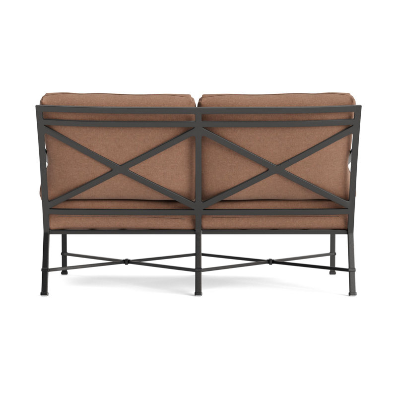 Venetian Outdoor 2 - Seat Loveseat, Fusion Clay, Textured Pewter