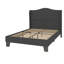 Cadre de lit Lit plateforme en chenille avec tête de lit à oreilles de 51 po de hauteur, tissu doux chenille, lit plateforme de style simple rétro sans sommier, assemblage facile, noir-770002225
